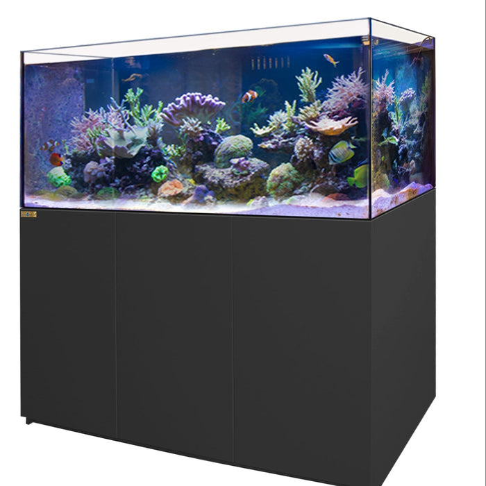 Aqua Dream 130 Gallon Coral Reef Aquarium: Ultra Clear Glass & Built-In Sump - Black