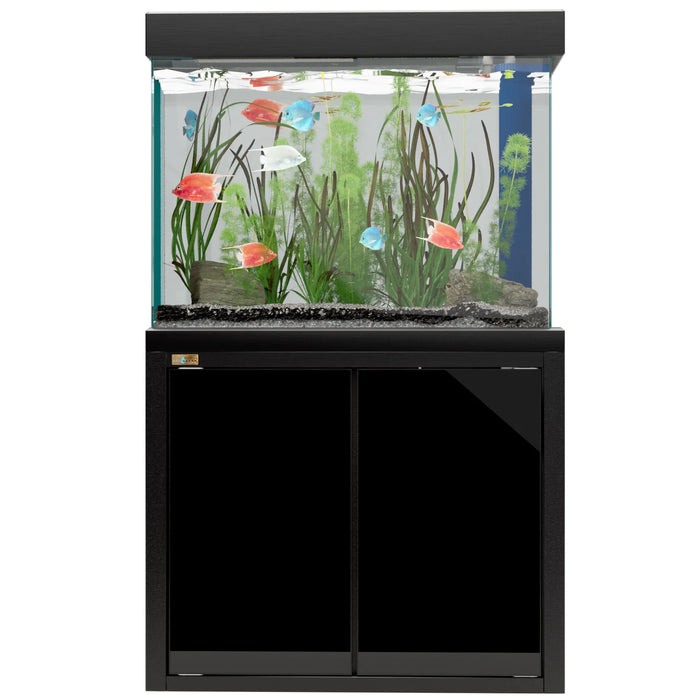 Aqua Dream 100 Gallon Fish Tank Aquarium Tempered Glass - Black