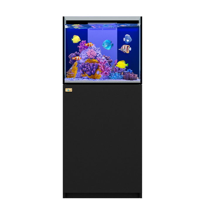 Aqua Dream 50 Gallon Coral Reef Aquarium: Ultra Clear Glass Tank with Sump - Black