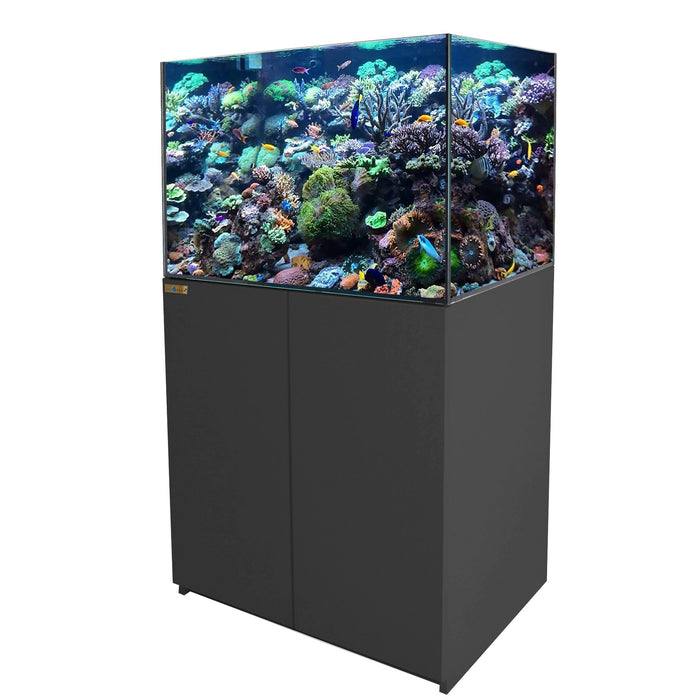 Aqua Dream 115 Gallon Coral Reef Aquarium: Ultra Clear Glass & Built-In Sump - Black