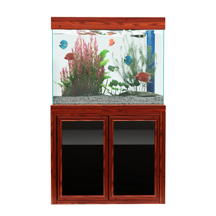 Aqua Dream 50 Gallon Tank Aquarium - Redwood