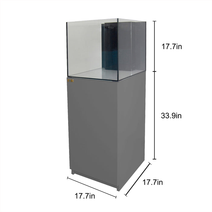 Aqua Dream 37 Gallon Coral Reef Aquarium with Built-in Sump - Silver