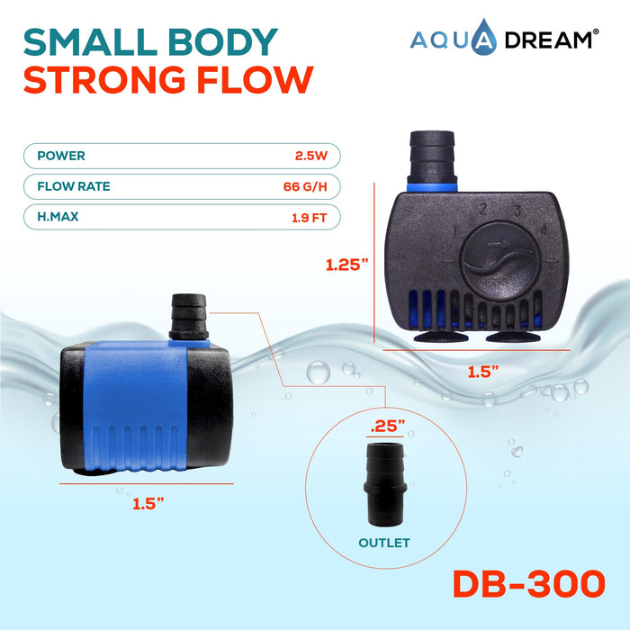 Aqua Dream 60 GPH Water Pump Adjustable Submersible Powerhead