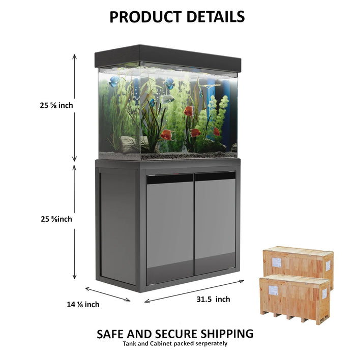 Aqua Dream 50 Gallon Aquarium Tempered Glass - Black