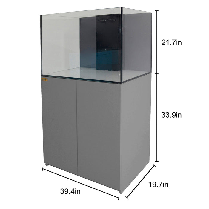 Aqua Dream 115 Gallon Coral Reef Aquarium with Built-in Sump - Silver