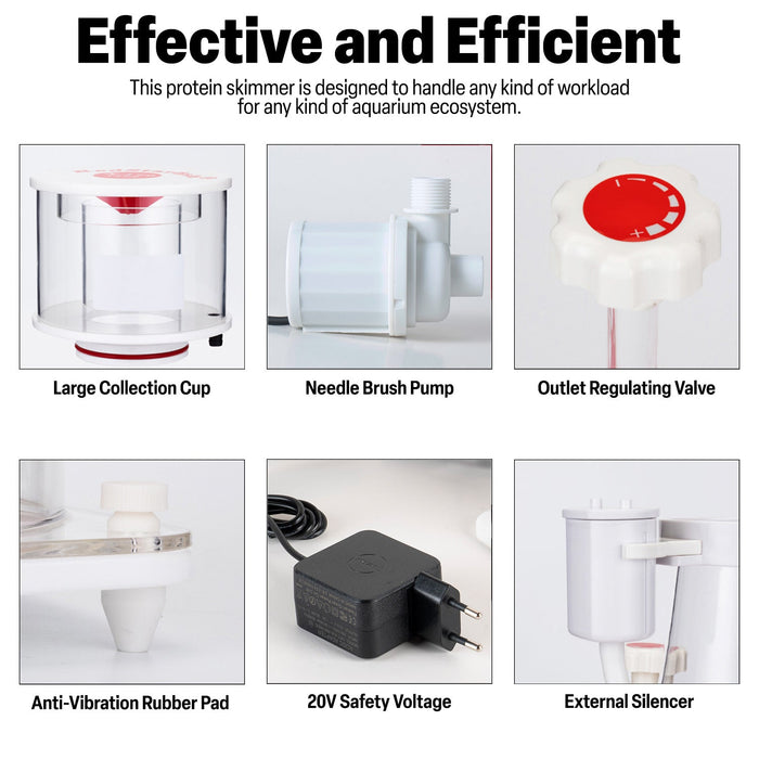 N100 Plus Protein Skimmer for 35-75 Gallon Saltwater Aquariums