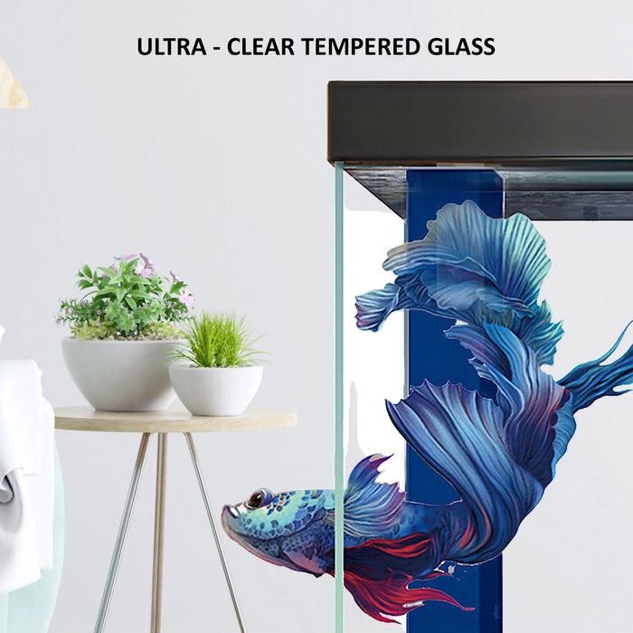 Aqua Dream 260 Gallon White and Silver Tempered Glass Aquarium - White Silver