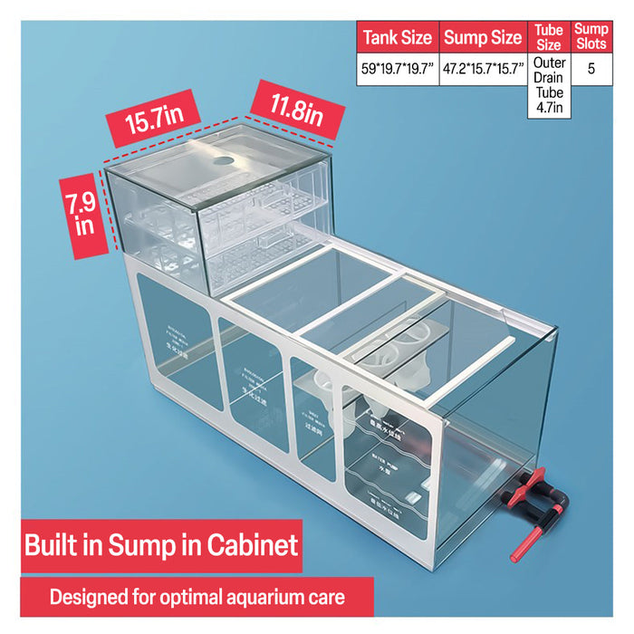 Aqua Dream 175-Gallon Plants Ranchu Aquarium: Ultra-Clear Glass & Built-in Sump