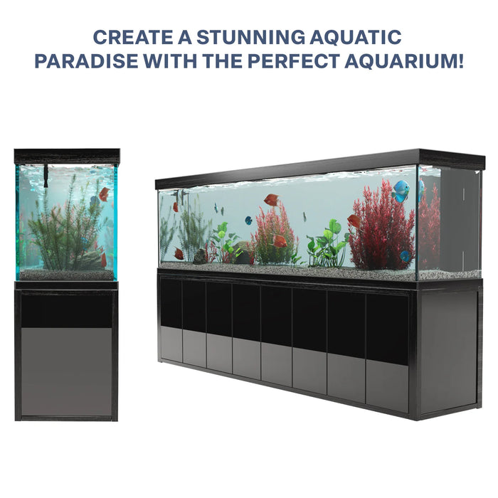 Aqua Dream Fish Tank 600 Gallon Aquarium Tempered Glass - Black