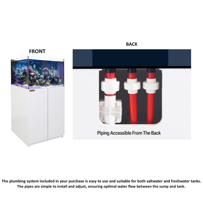 Aqua Dream 115 Gallon Coral Reef Aquarium: Ultra Clear Glass & Built-In Sump - White