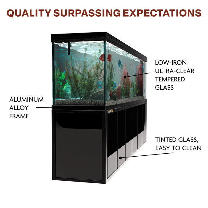 Aqua Dream 500 Gallon Tempered Glass Aquarium - Black