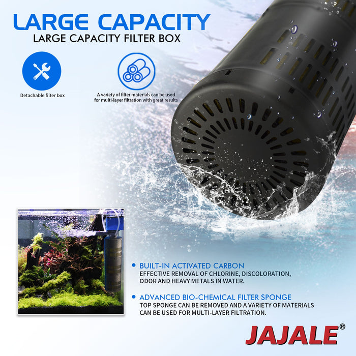 Aqua Dream 3in1 Aquarium Internal Filter Water Pump Oxygen 660 GPH