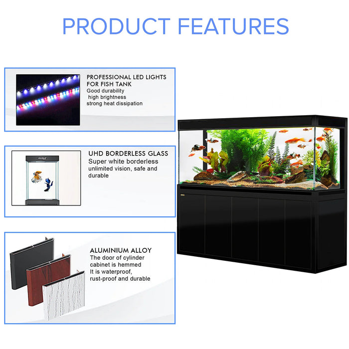 Aqua Dream 400 Gallon Tempered Glass Aquarium - Black
