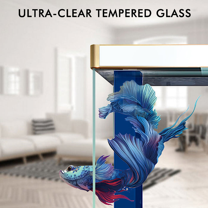 Aqua Dream 100 Gallon Tempered Glass Aquarium - Red and Gold