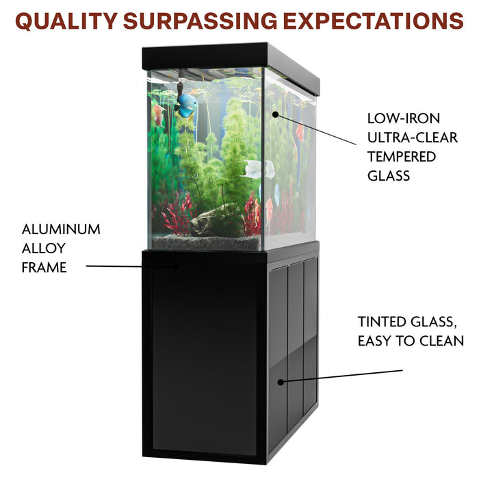 Aqua Dream 175 Gallon Tempered Glass Aquarium - Black
