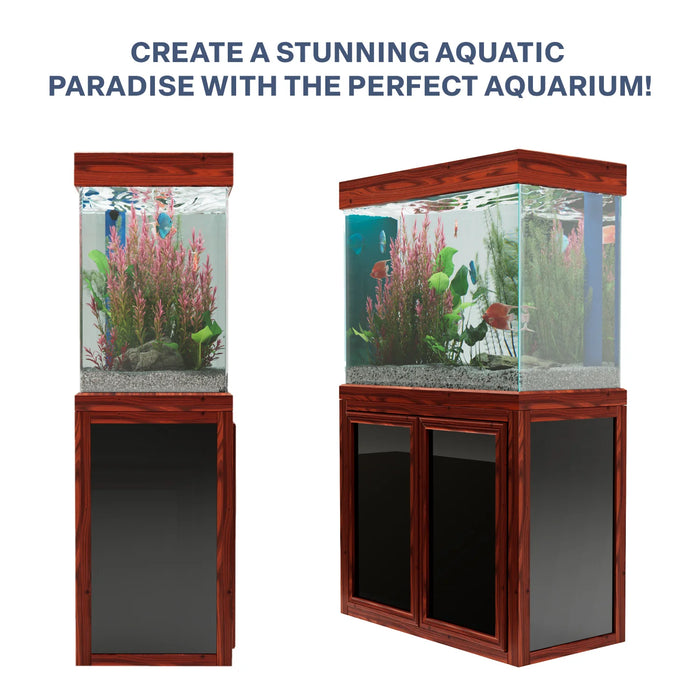 Aqua Dream 50 Gallon Tank Aquarium - Redwood