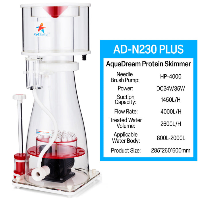 Protein Skimmer for 170-370 Gal Saltwater Coral Reef Aquariums