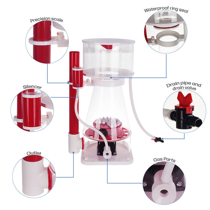 AD-C7PLUS Protein Skimmer for 200-500 Gallon Saltwater Aquariums