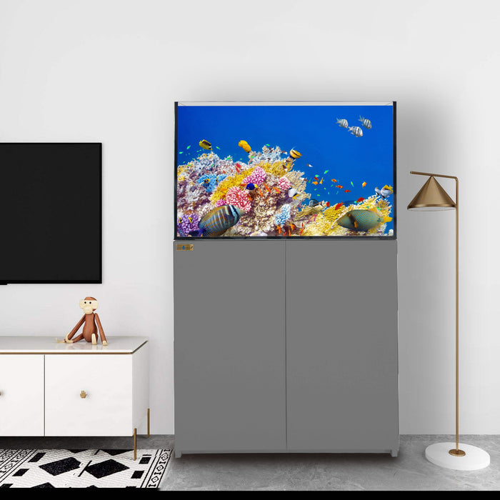 Aqua Dream 115 Gallon Coral Reef Aquarium with Built-in Sump - Silver