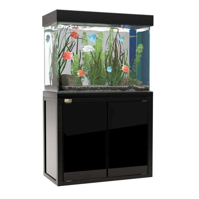 Aqua Dream 100 Gallon Fish Tank Aquarium Tempered Glass - Black
