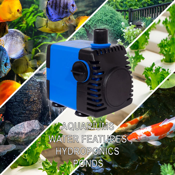 Aqua Dream 160 GPH Adjustable Water Pump for Pond Fountains