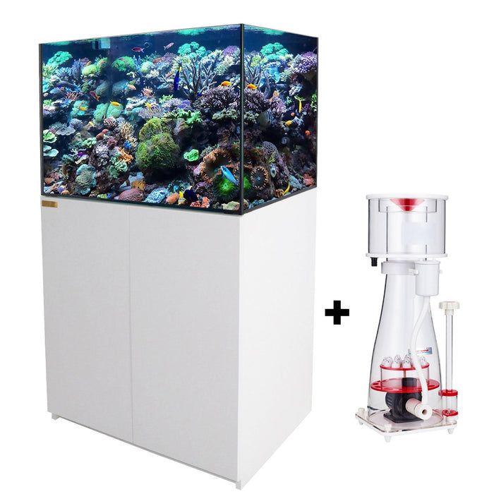 Aqua Dream 115 Gallon Coral Reef Aquarium: Ultra Clear Glass & Built-In Sump - White