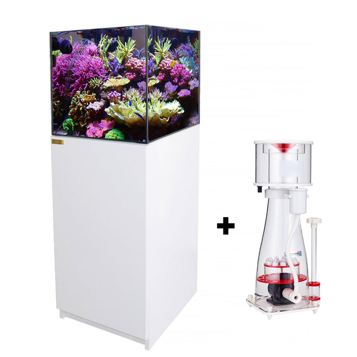 Aqua Dream 50 Gallon Reef Tank Aquarium Ultra Clear Glass & Built in Sump - White