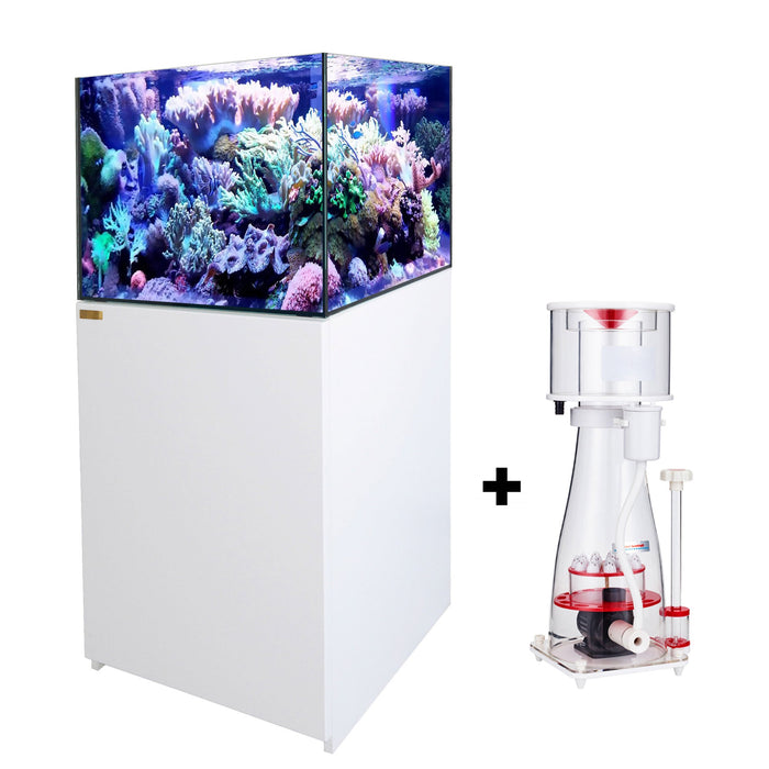 Aqua Dream Coral Reef Aquarium 90 Gallon Ultra Clear Glass Tank & Built in Sump - White